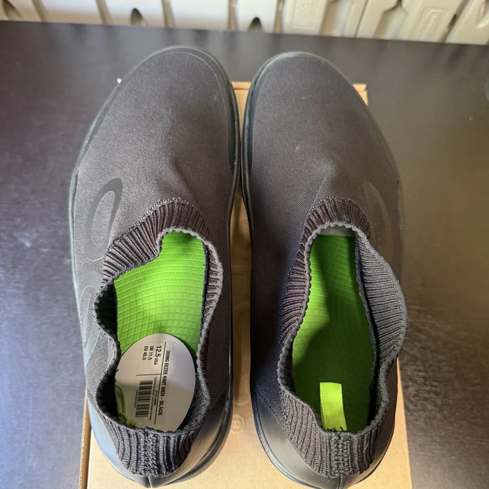 Oofos OOmg EeZee Mid Shoes Sneakers Men's Size 12.5 Black Green Comfort